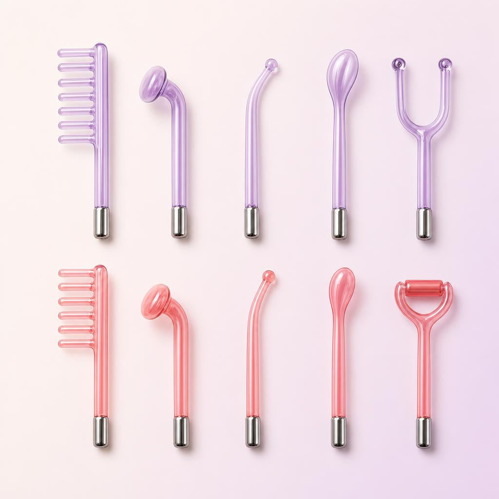 Auraana replacement glass electrodes, purple and red tones