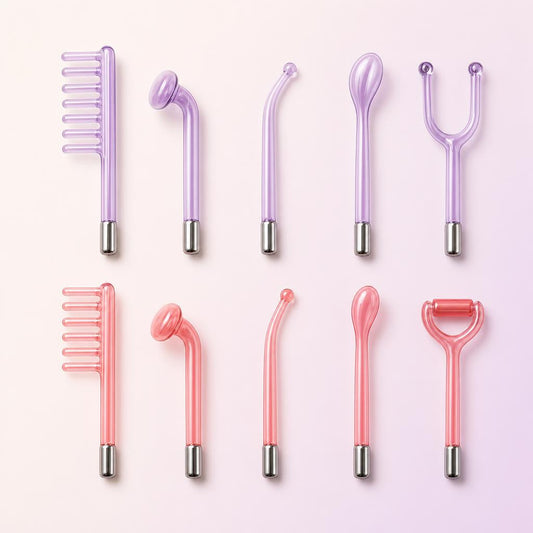 Auraana replacement glass electrodes, purple and red tones